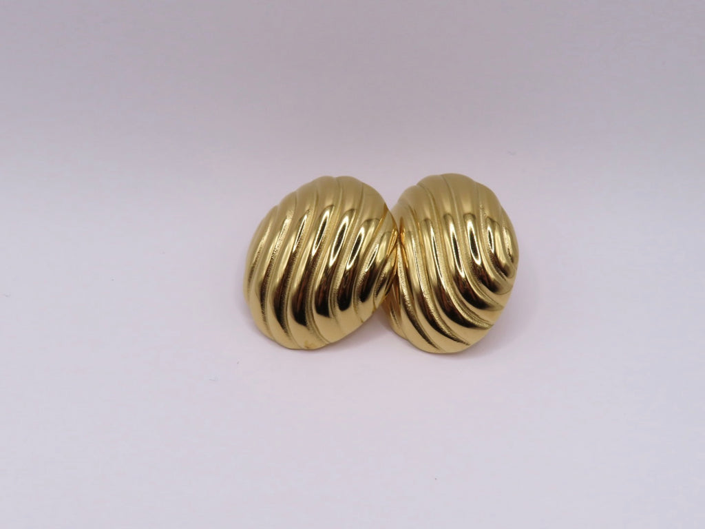 Amanda Oval Striped Earrings