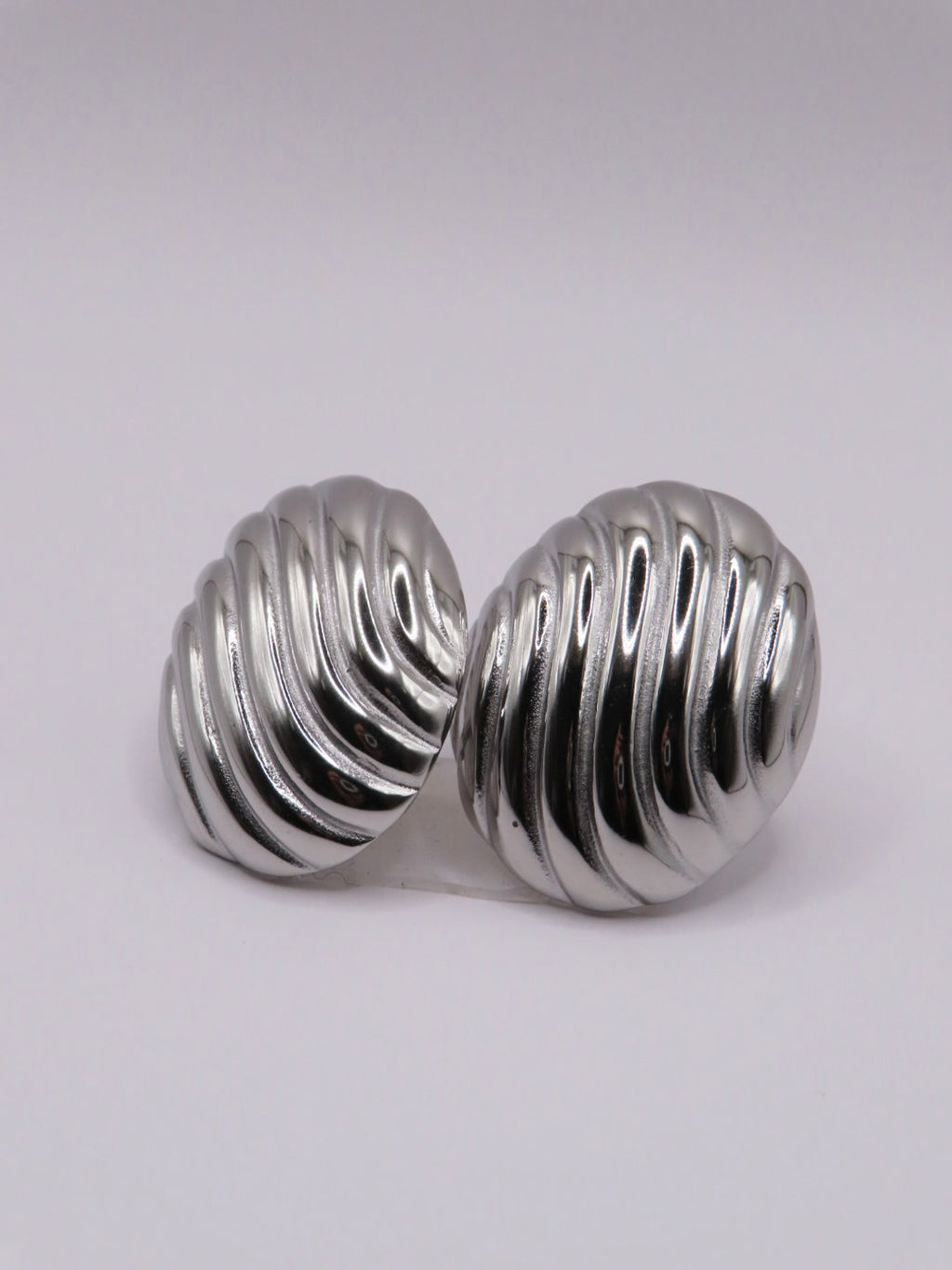 Amanda Oval Striped Earrings