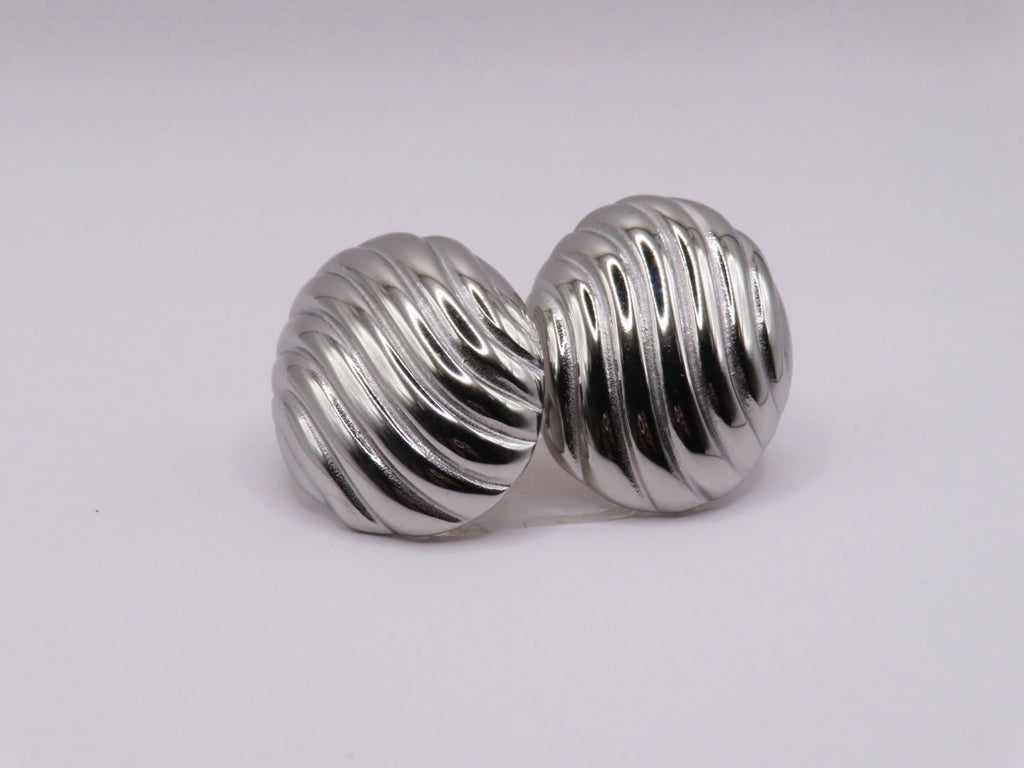 Amanda Oval Striped Earrings